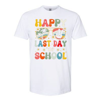 Retro Happy Last Day Of School Teacher Student Hello Summer Softstyle CVC T-Shirt