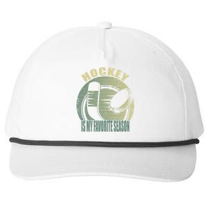 Retro Hockey Lovers Players Hockey Is My Favorite Season Gift Snapback Five-Panel Rope Hat