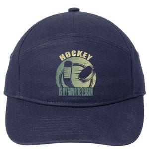 Retro Hockey Lovers Players Hockey Is My Favorite Season Gift 7-Panel Snapback Hat