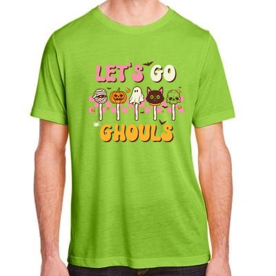 Retro Halloween Lets Go Ghouls Western Ghosts Disco Ball Gift Adult ChromaSoft Performance T-Shirt