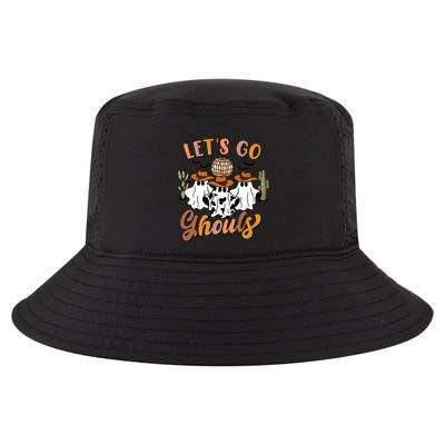 Retro Halloween Lets Go Ghouls Western Ghosts Disco Ball Gift Cool Comfort Performance Bucket Hat