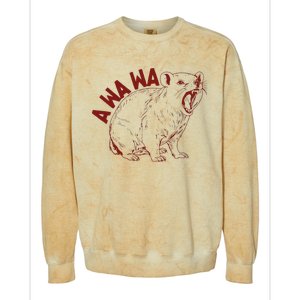 Rock Hyrax Lover Awawa Groundhog Dassi Colorblast Crewneck Sweatshirt