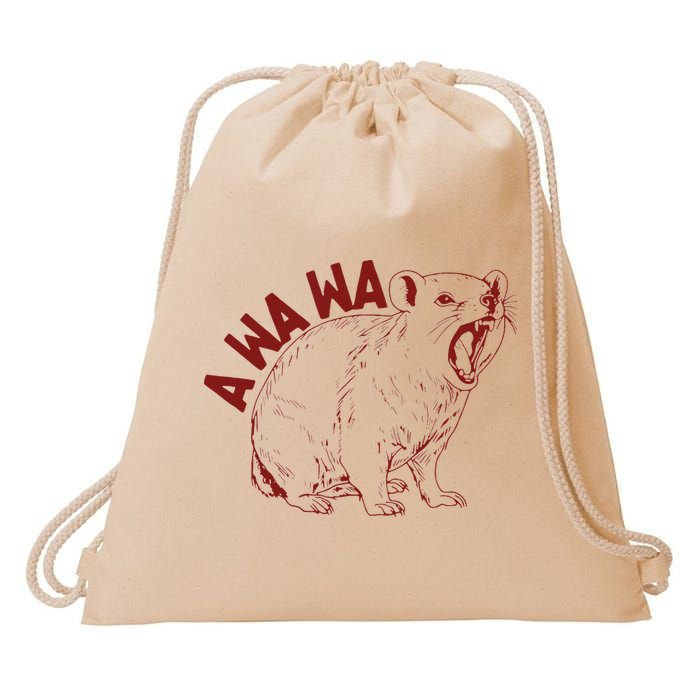 Rock Hyrax Lover Awawa Groundhog Dassi Drawstring Bag