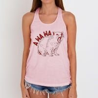 Rock Hyrax Lover Awawa Groundhog Dassi Women's Knotted Racerback Tank