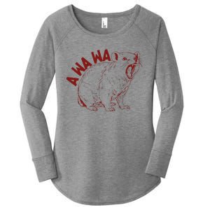 Rock Hyrax Lover Awawa Groundhog Dassi Women's Perfect Tri Tunic Long Sleeve Shirt