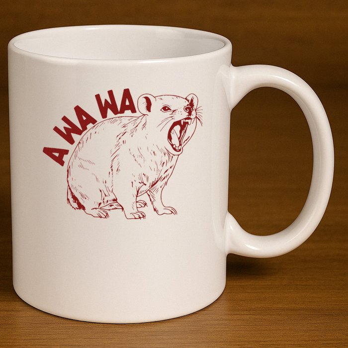 Rock Hyrax Lover Awawa Groundhog Dassi 11oz C Handle Ceramic Mug