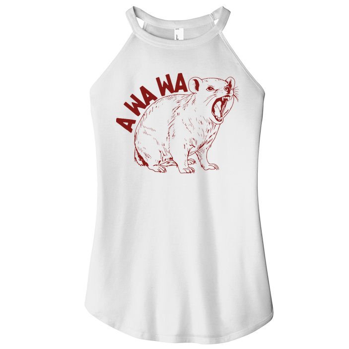 Rock Hyrax Lover Awawa Groundhog Dassi Women's Perfect Tri Rocker Tank