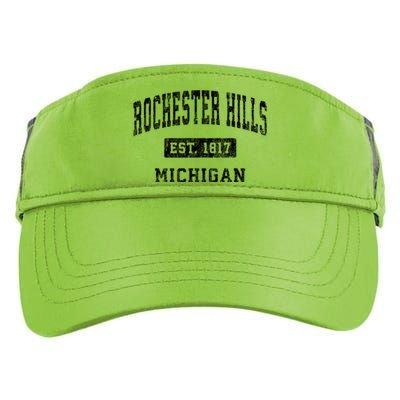 Rochester Hills Michigan Mi Vintage Established Sports Adult Drive Performance Visor