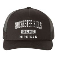 Rochester Hills Michigan Mi Vintage Established Sports Yupoong Adult 5-Panel Trucker Hat