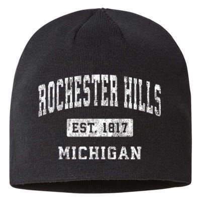 Rochester Hills Michigan Mi Vintage Established Sports Sustainable Beanie