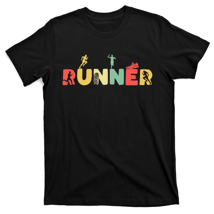 Running Half Marathon Sport Vintage Runner T-Shirt