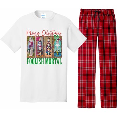 Retro Haunted Mansion Merry Christmas Hitchhiking Ghosts Xmas Pajama Set