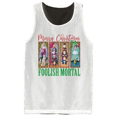 Retro Haunted Mansion Merry Christmas Hitchhiking Ghosts Xmas Mesh Reversible Basketball Jersey Tank