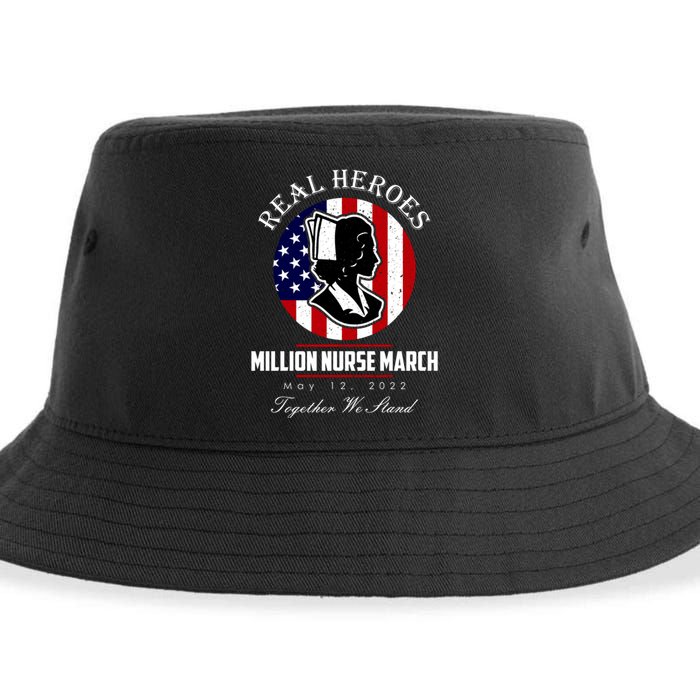 Real Heroes Million Nurse March May 12, 2022 Together We Stand Sustainable Bucket Hat