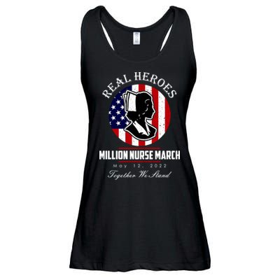 Real Heroes Million Nurse March May 12, 2022 Together We Stand Ladies Essential Flowy Tank