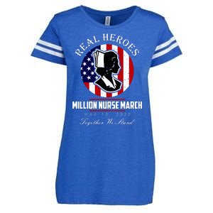 Real Heroes Million Nurse March May 12, 2022 Together We Stand Enza Ladies Jersey Football T-Shirt