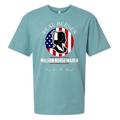 Real Heroes Million Nurse March May 12, 2022 Together We Stand Sueded Cloud Jersey T-Shirt