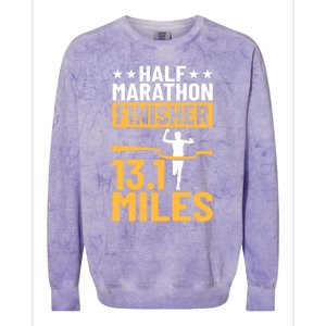 Running Half Marathon Finisher Half Marathoner Half Marathon Gift Colorblast Crewneck Sweatshirt