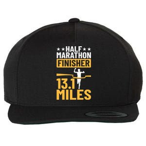 Running Half Marathon Finisher Half Marathoner Half Marathon Gift Wool Snapback Cap