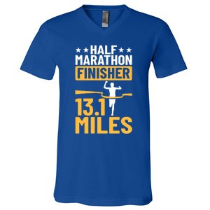 Running Half Marathon Finisher Half Marathoner Half Marathon Gift V-Neck T-Shirt