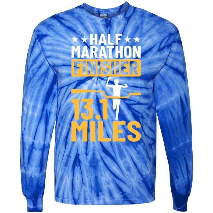 Running Half Marathon Finisher Half Marathoner Half Marathon Gift Tie-Dye Long Sleeve Shirt