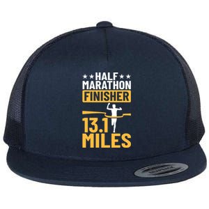 Running Half Marathon Finisher Half Marathoner Half Marathon Gift Flat Bill Trucker Hat