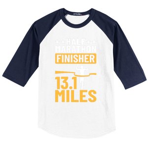 Running Half Marathon Finisher Half Marathoner Half Marathon Gift Baseball Sleeve Shirt