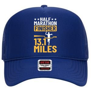 Running Half Marathon Finisher Half Marathoner Half Marathon Gift High Crown Mesh Back Trucker Hat