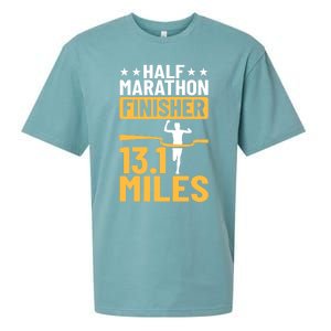 Running Half Marathon Finisher Half Marathoner Half Marathon Gift Sueded Cloud Jersey T-Shirt