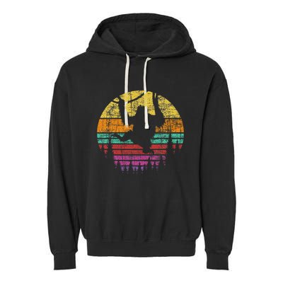 Retro Hanging Monkey Safari Jungle Animal Garment-Dyed Fleece Hoodie