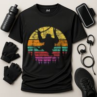 Retro Hanging Monkey Safari Jungle Animal Cooling Performance Crew T-Shirt