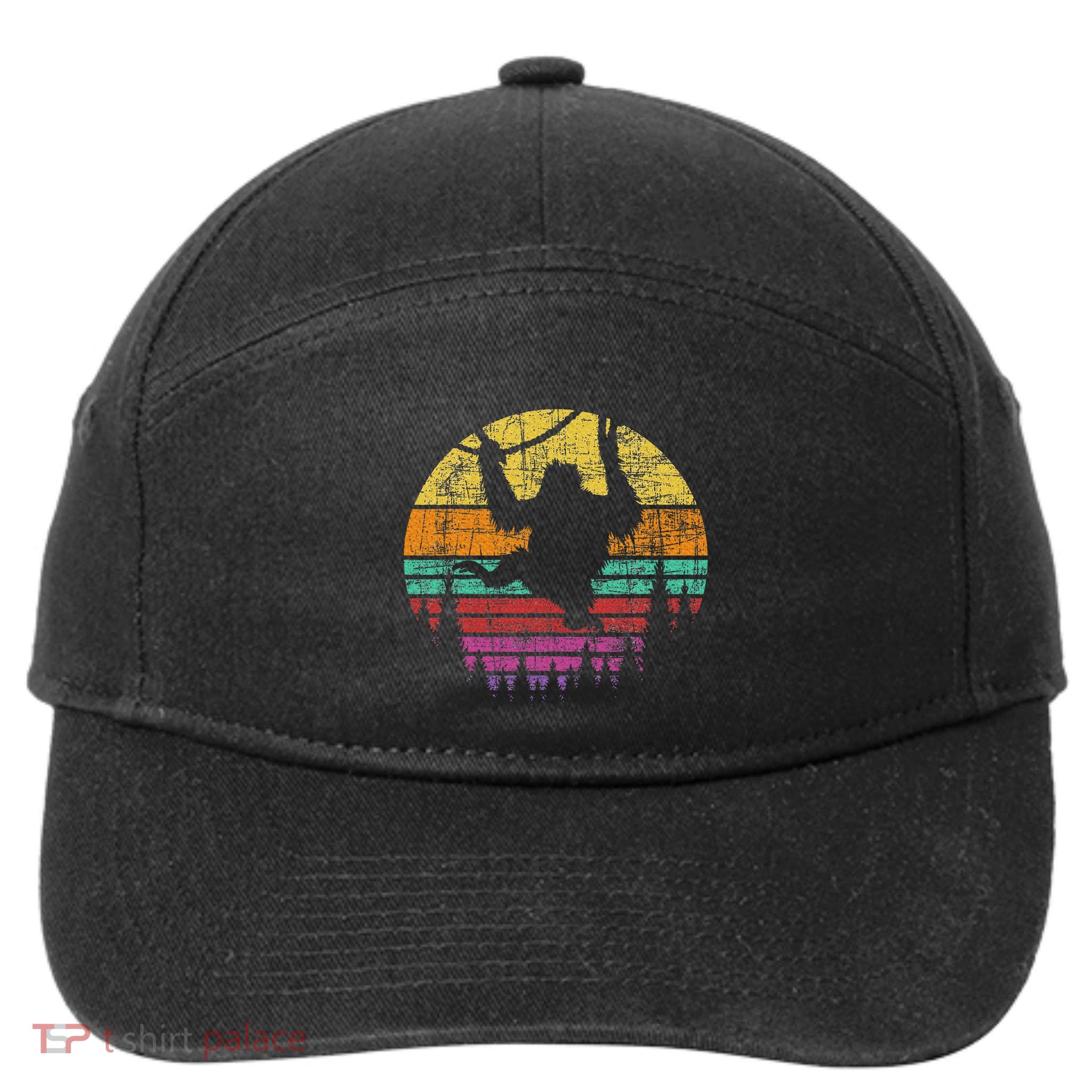 Retro Hanging Monkey Safari Jungle Animal 7-Panel Snapback Hat
