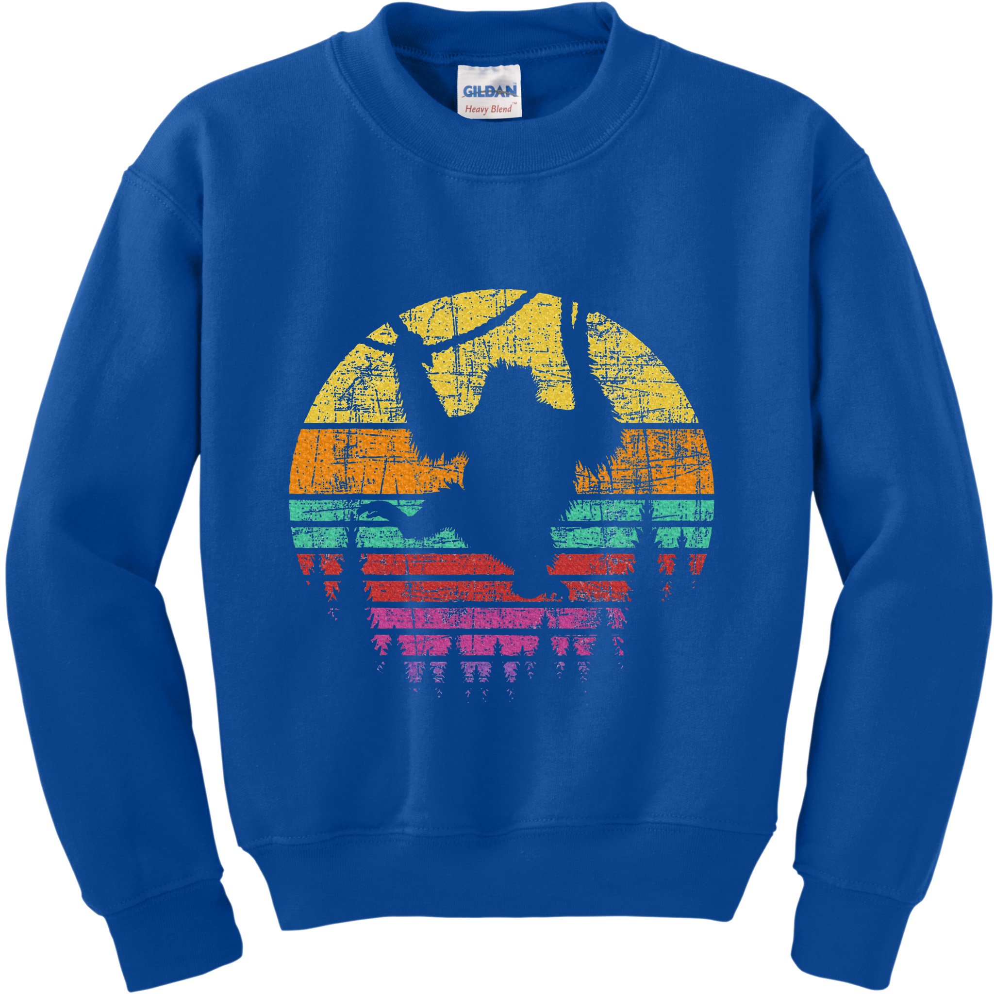 Retro Hanging Monkey Safari Jungle Animal Kids Sweatshirt