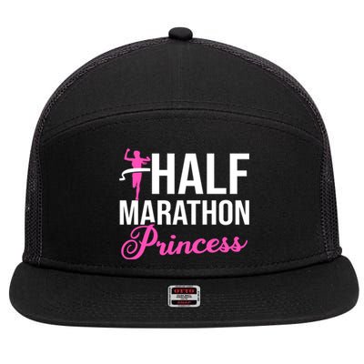 Running Half Marathoner Half Marathon Runner Half Marathon Gift 7 Panel Mesh Trucker Snapback Hat