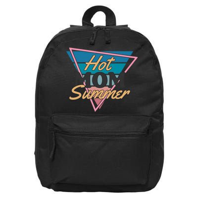 Retro Hot Mom Summer 80s Hot Mom Summer Vacation 16 in Basic Backpack