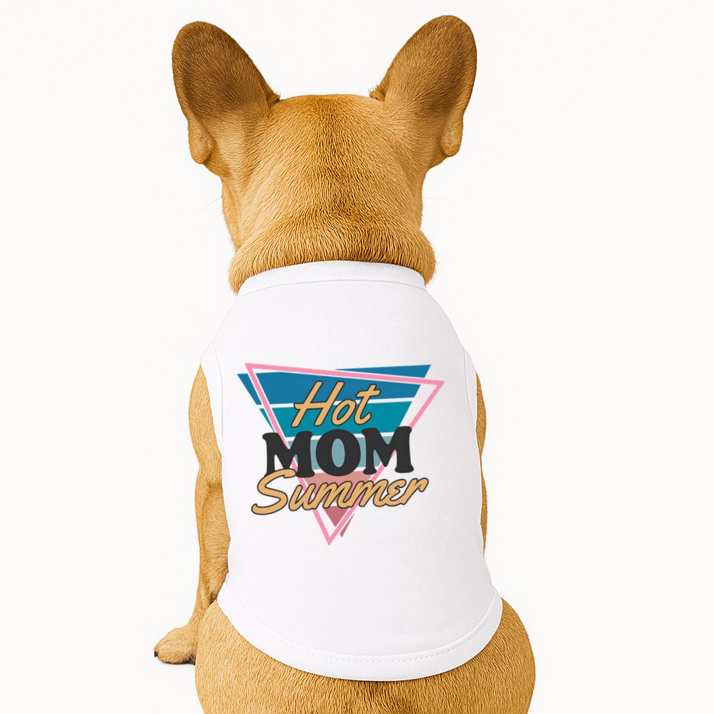Retro Hot Mom Summer 80s Hot Mom Summer Vacation Doggie Tank
