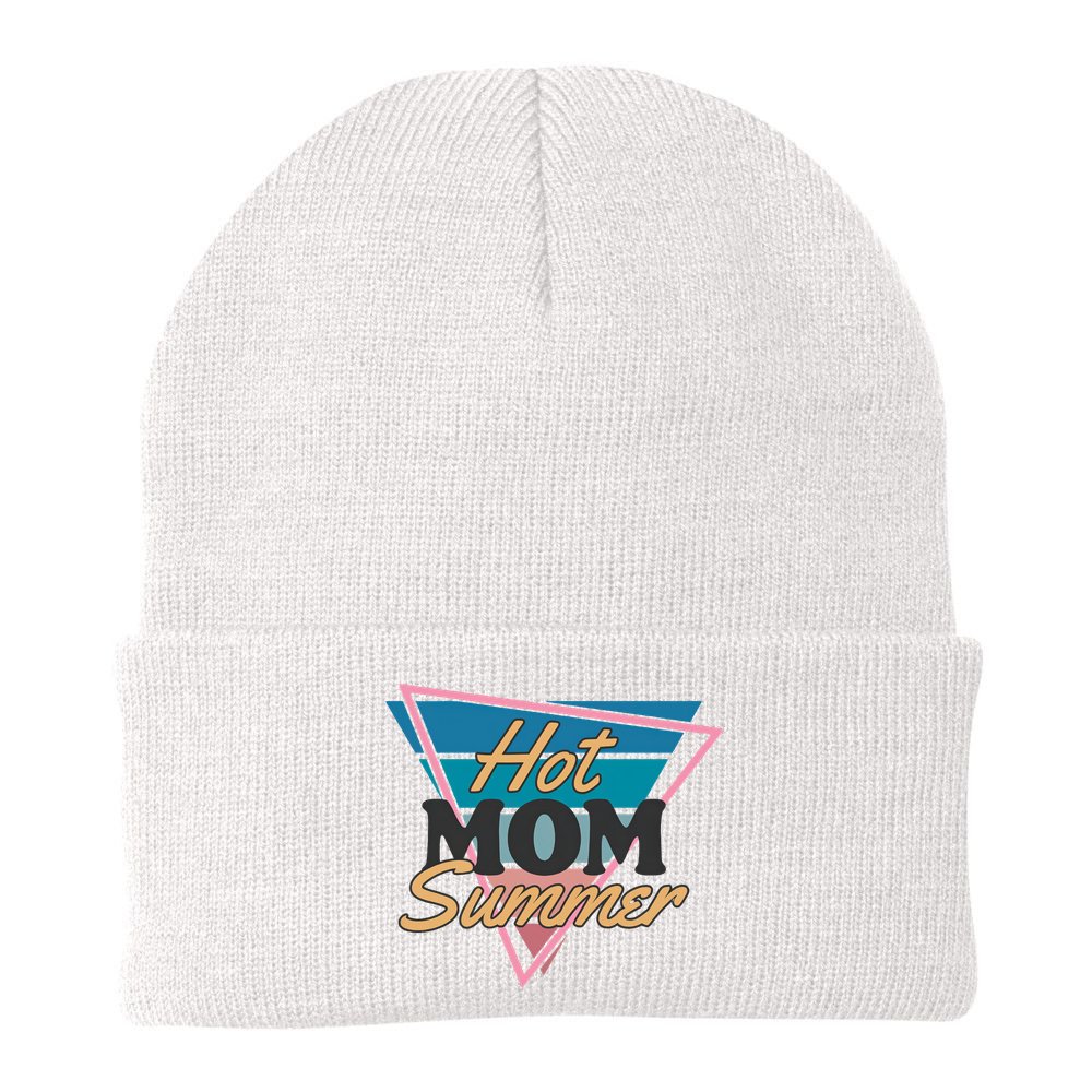 Retro Hot Mom Summer 80s Hot Mom Summer Vacation Beanie