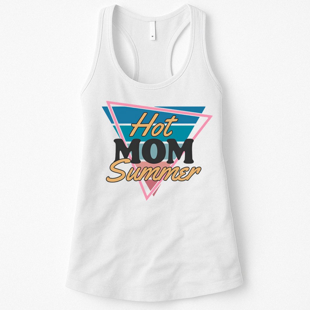 Retro Hot Mom Summer 80s Hot Mom Summer Vacation Womens Tank Top