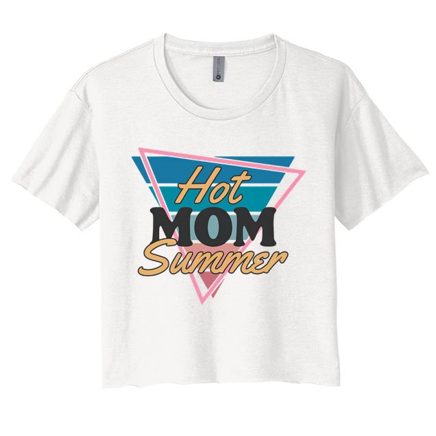 Retro Hot Mom Summer 80s Hot Mom Summer Vacation Crop Top