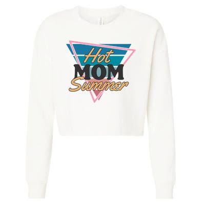 Retro Hot Mom Summer 80s Hot Mom Summer Vacation Cropped Pullover Crew
