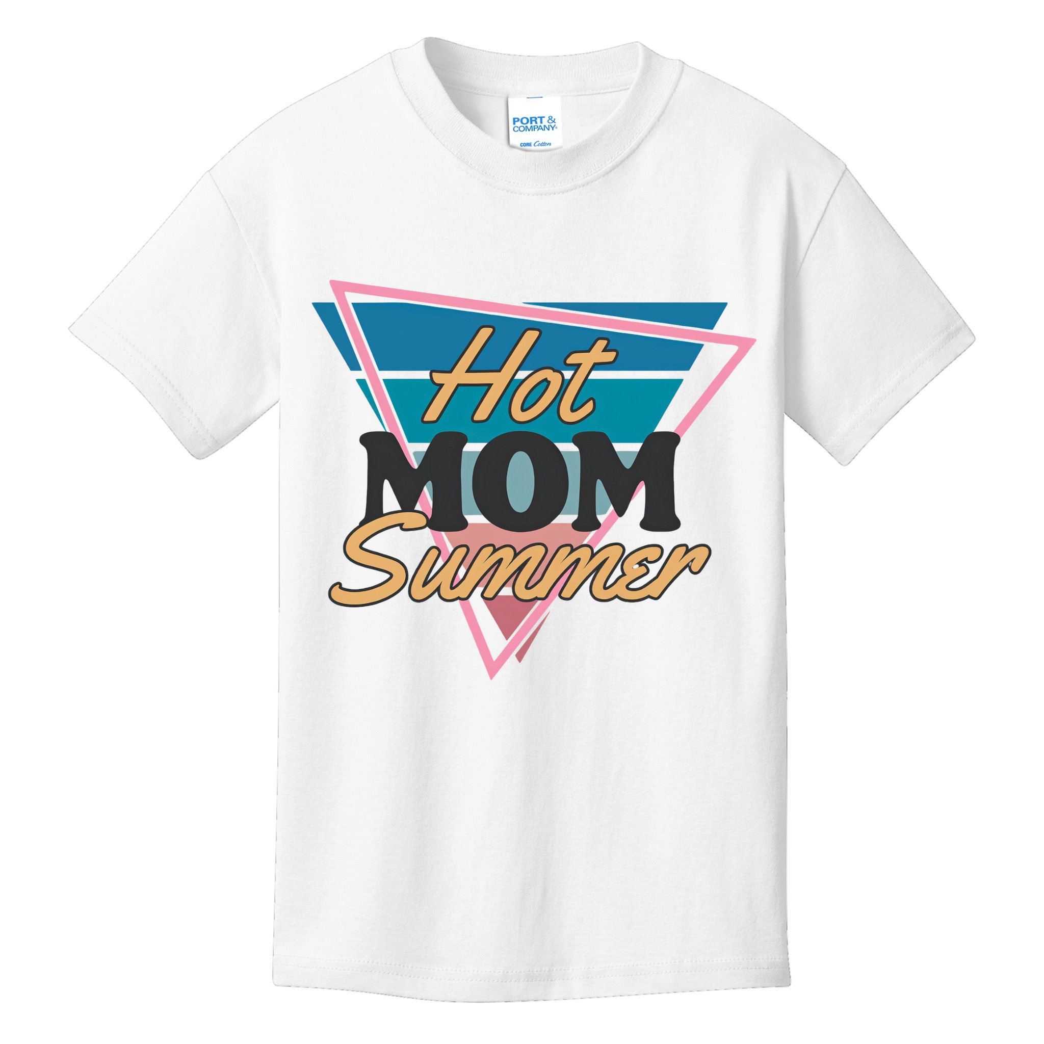 Retro Hot Mom Summer 80s Hot Mom Summer Vacation Kids T-Shirt