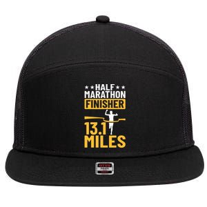 Running Half Marathon Finisher Half Marathoner Half Marathon 7 Panel Mesh Trucker Snapback Hat