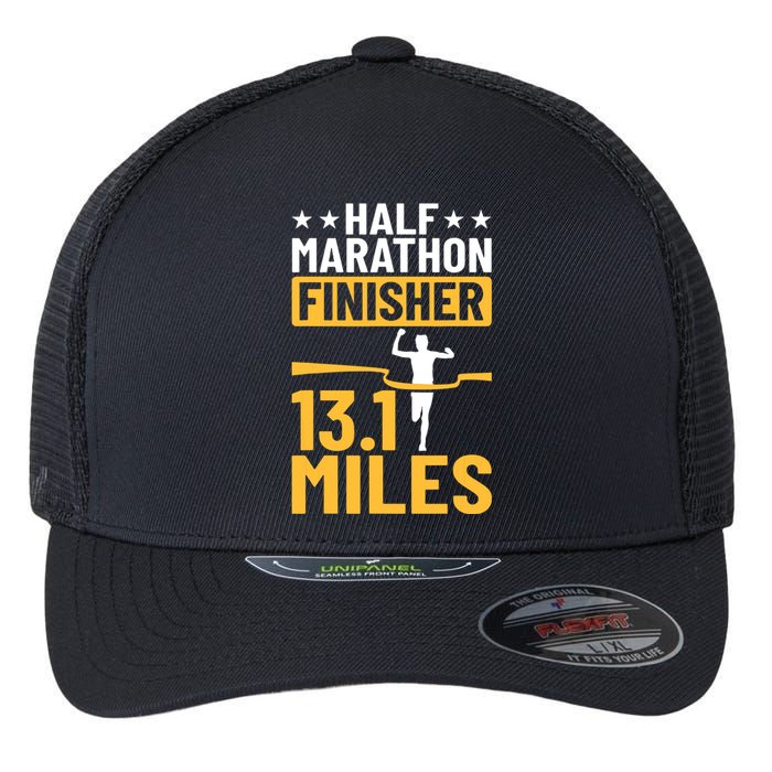 Running Half Marathon Finisher Half Marathoner Half Marathon Flexfit Unipanel Trucker Cap