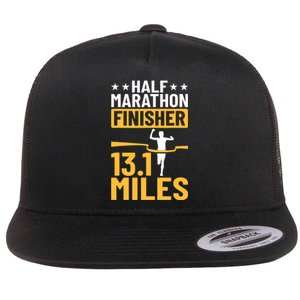 Running Half Marathon Finisher Half Marathoner Half Marathon Flat Bill Trucker Hat