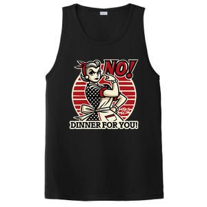 Retro Housewife Mom Says No You Get No Dinner Tonight! PosiCharge Competitor Tank