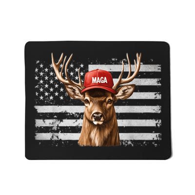 Retro Hunting Maga Camouflage Usa Flag Deer Hunting Season Mousepad