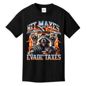 Raccoon Hit Maxes Evade Taxes Kids T-Shirt