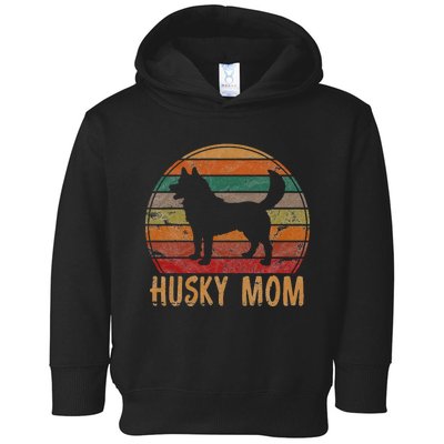 Retro Husky Mom Gift Dog Mother Pet Siberian Huskies Mama Toddler Hoodie