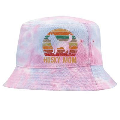 Retro Husky Mom Gift Dog Mother Pet Siberian Huskies Mama Tie-Dyed Bucket Hat