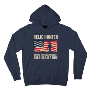 Relic Hunter Metal Detector Treasure Hunting US Flag Hoodie